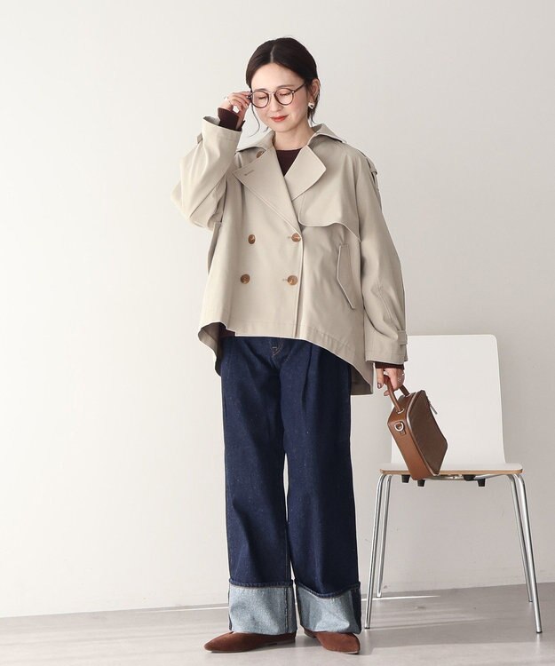 AMERICAN HOLIC 【先行予約】ショートトレンチコート Light Khaki