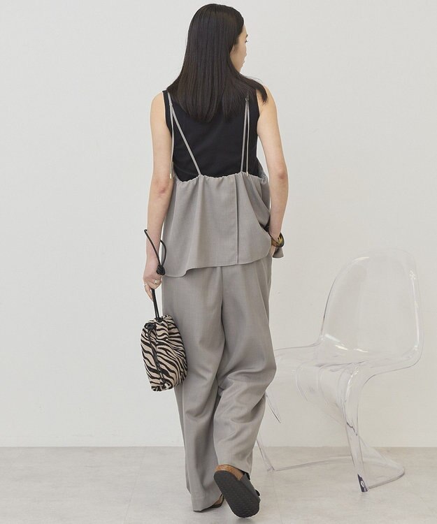 AMERICAN HOLIC リネンライクビスチェサロペット Gray Beige