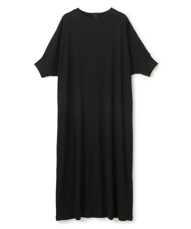 UNFILO ドライタッチフライス ドルマンワンピース ブラック