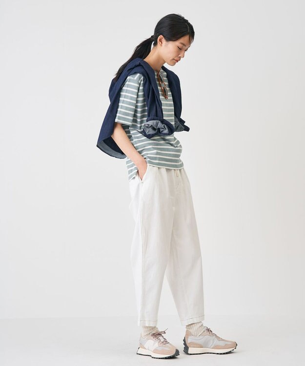 J.PRESS YORK STREET 【UNISEX】天竺ボーダーTシャツ ダルブルー系1