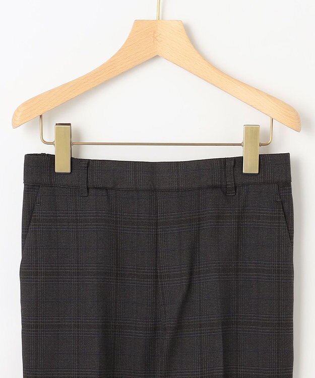 組曲 ハンサムツイルテーパード パンツ チャコールチェック系3