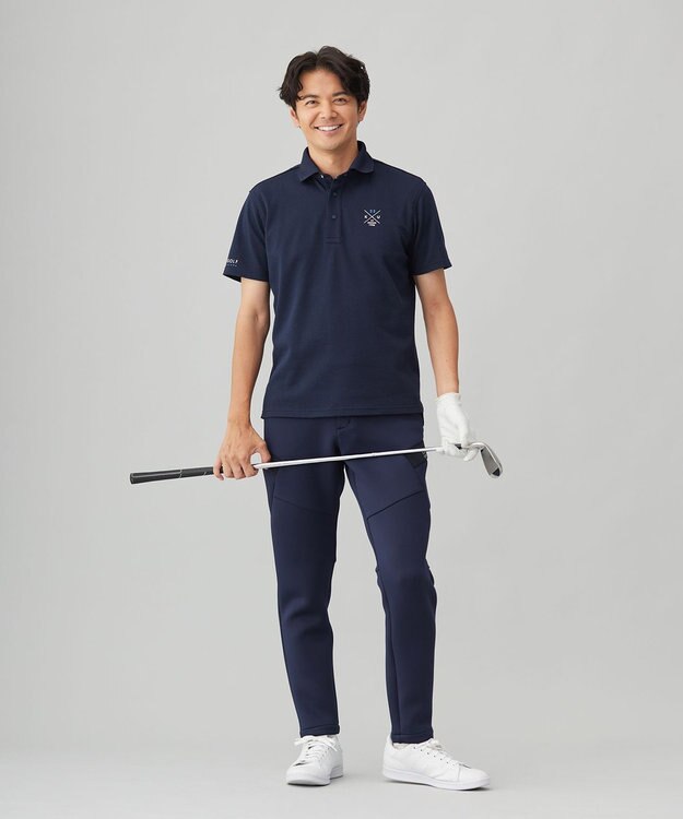 23区GOLF 【MEN】【ストレッチ】ダンボールニットパンツ ネイビー系