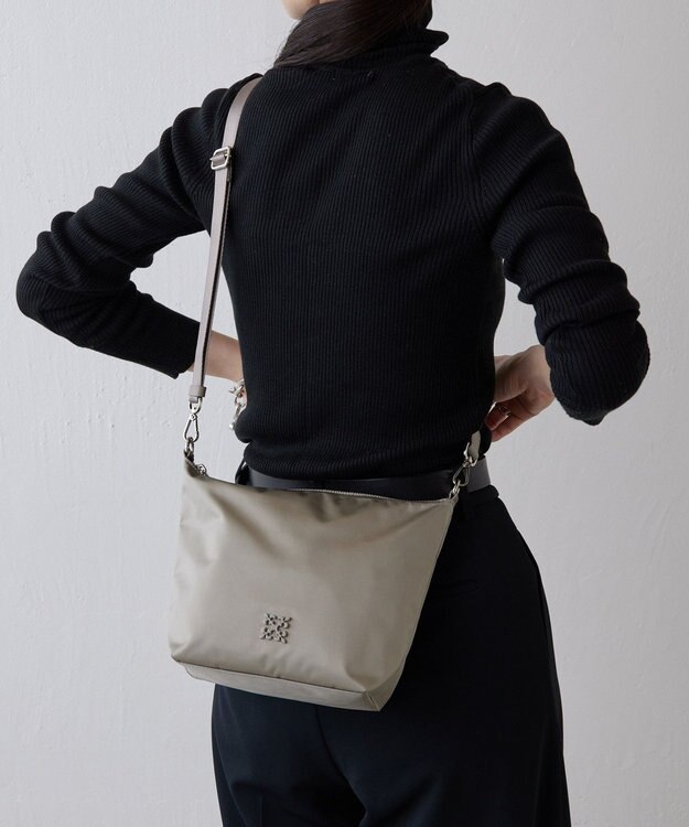 russet シンプルショルダーバッグ【クラウズナイロン】(CE-1467) Gray