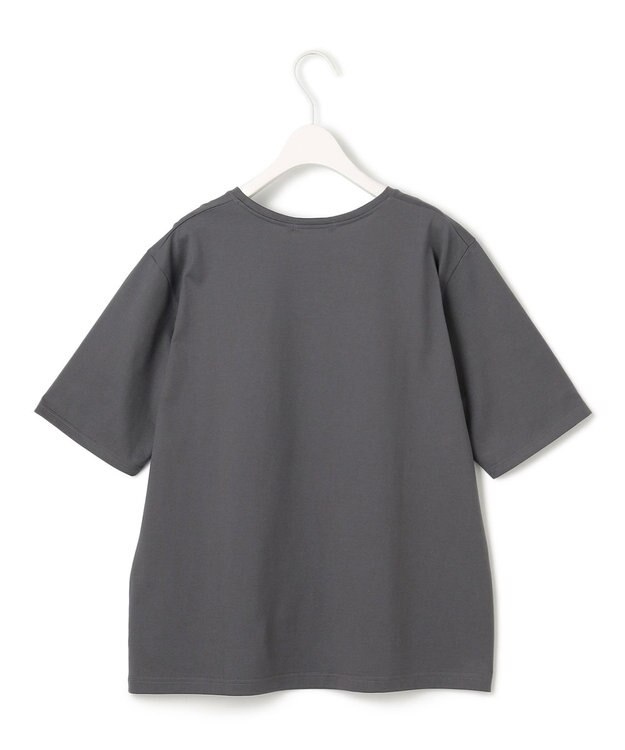 ICB 【新色追加・接触冷感・UVケア・洗える】 ロゴTEE チャコール［コラージュモチーフ］系