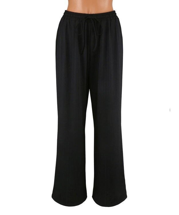 San-ai Resort（三愛水着楽園） ロングパンツセット水着　9M・11L【Coral veil（コーラルヴェール）】 ブラック