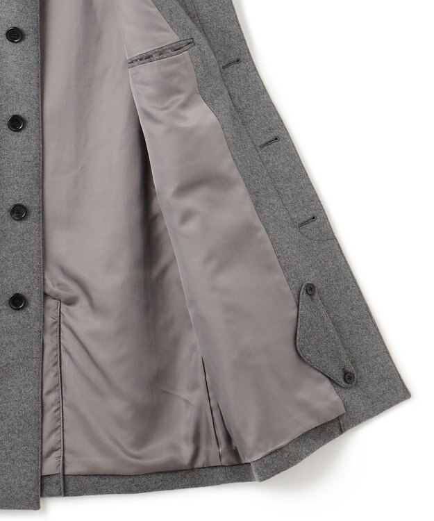 J.PRESS MEN 【定番】ウールカシミヤビーバーステンカラーコート ライトグレー系