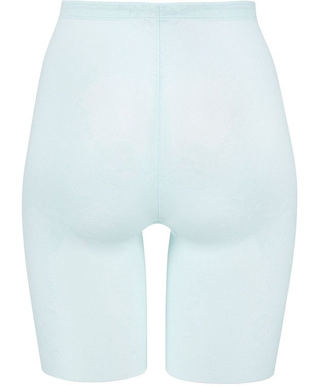 WACOAL 【-５歳の着やせシルエット】 ガードル ロング丈 二の尻キュッと おなかフラットに 吸汗速乾(本体) ラクに着用できる レディース GRC423 /ワコール サックス