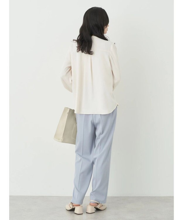 earth music&ecology タックブラウス Off White