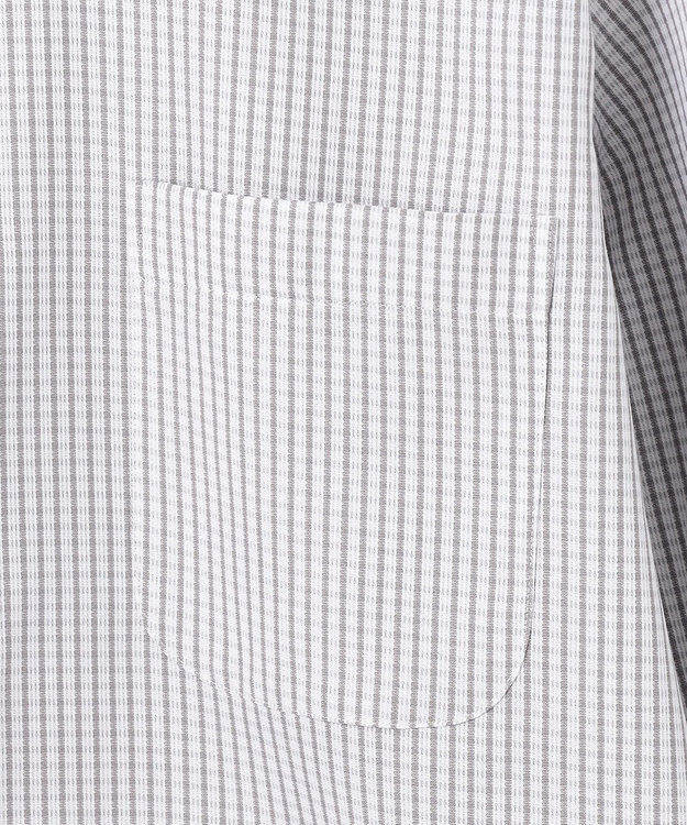 GOTAIRIKU 春夏向け【形態安定】SUMMERPREMIUMPLEATS_ボタンダウン 長袖ドレスシャツ（グレーチェック） ライトグレー系4