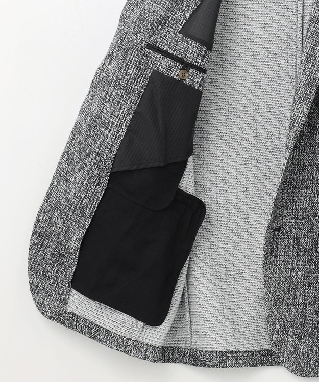 JOSEPH ABBOUD 【キングサイズ・軽量/ストレッチ】スラブインレー ジャケット ブラック系