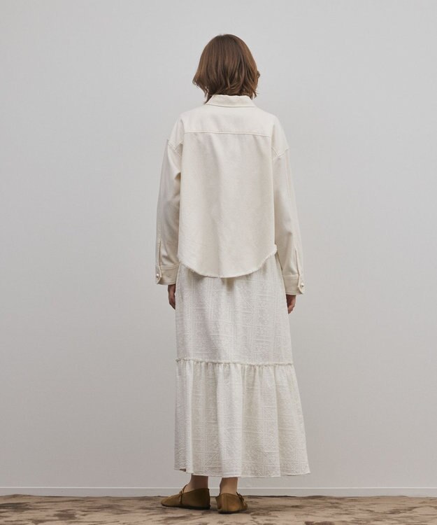 GRACE CONTINENTAL パール釦ピグメントシャツ キナリ