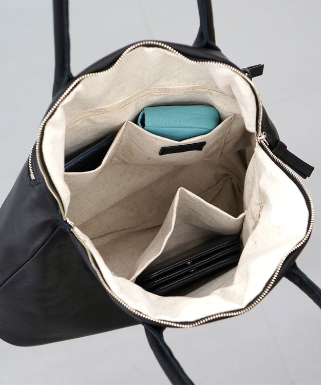 FOLNA RD ソフトレザーブガッティボストンバッグL-SIZE ブラック