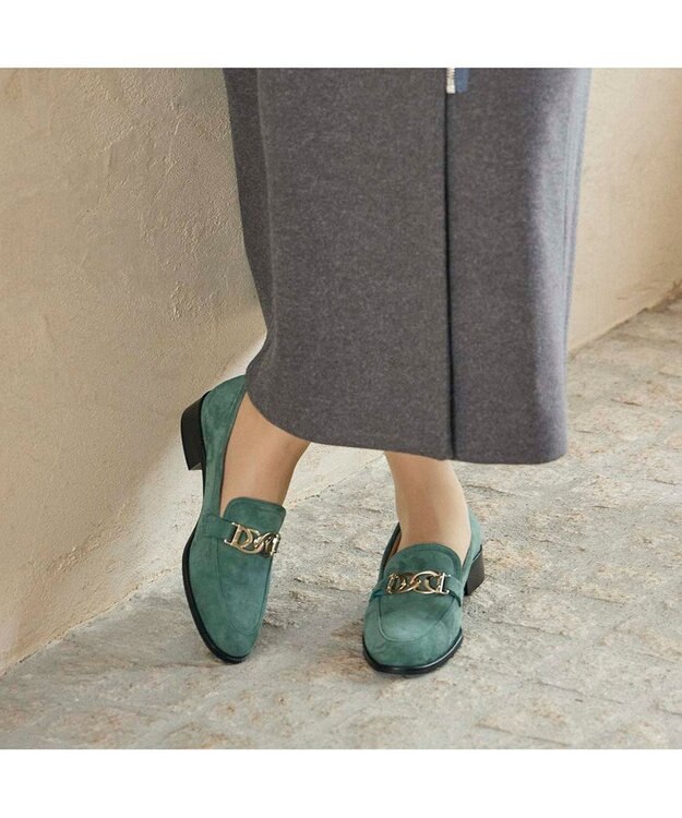 MODE ET JACOMO <carino>ゴールドチェーンローファー