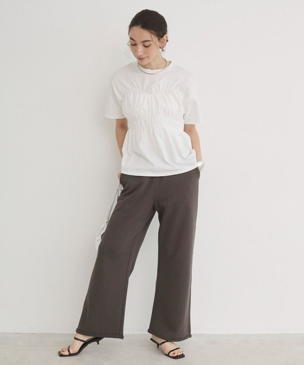WEGO 【ANGIE VINTAGE】ビスチェ風シャーリングT オフホワイト