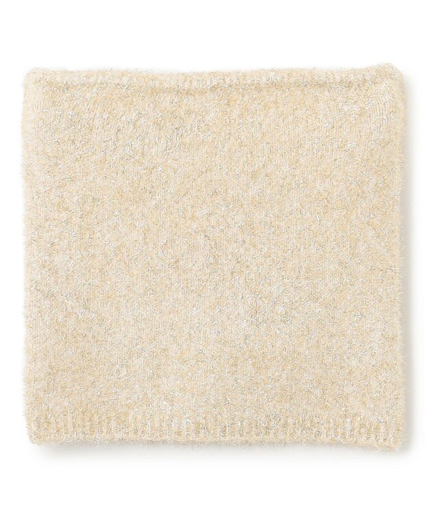 uncrave ラメ シャギー ニット バンドゥ（uncrave STANDARD） ゴールド×ホワイト