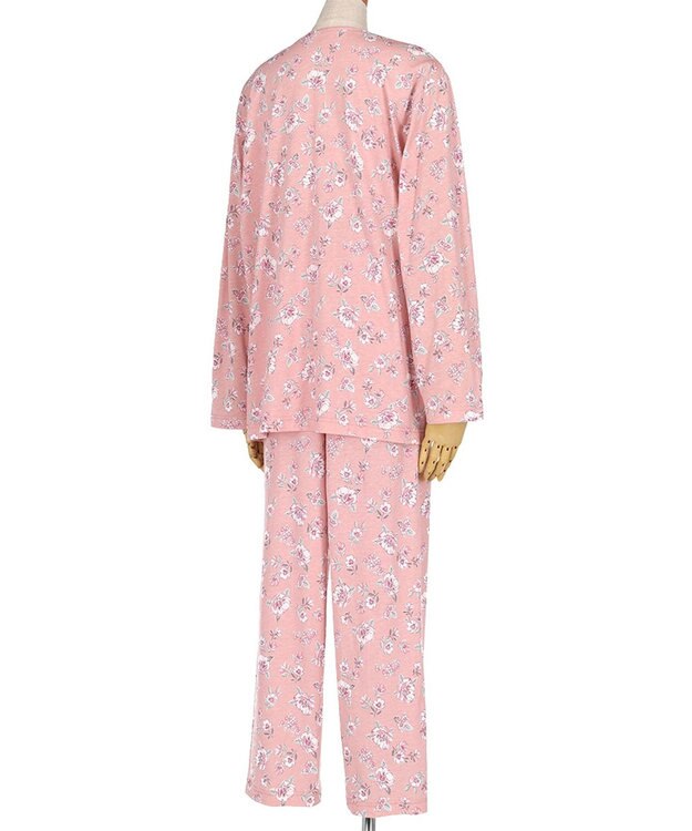 Wing ウイング スリープ パジャマ 長袖 長ズボン 綿レーヨン天竺素材 レディース EP8022 ウイング／ワコール ピンク