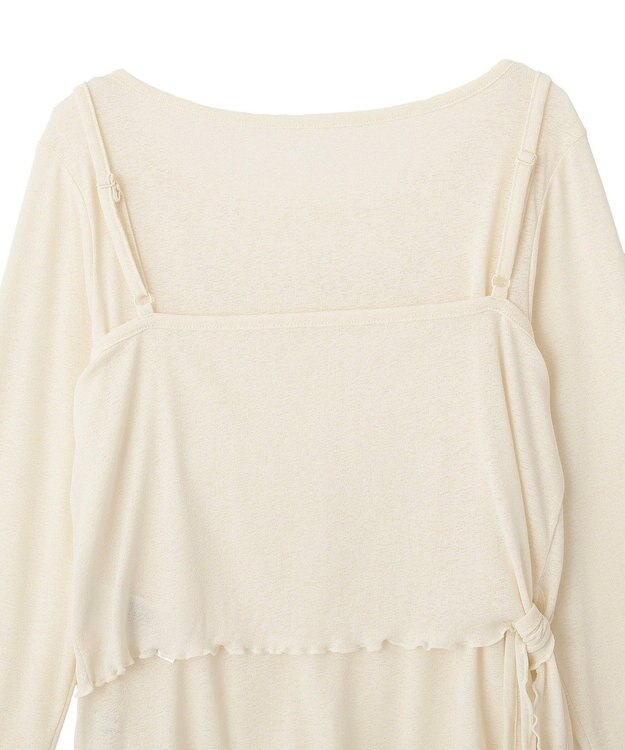 earth music&ecology 【SET2点】ツイストキャミレイヤードカットソー Ivory