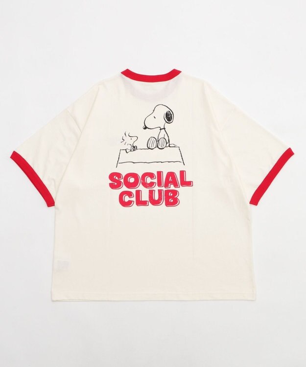 WEGO 【ユニセックス着用ITEM/MLサイズ展開】別注PEANUTSプリントT（SS） ホワイトアイボリー