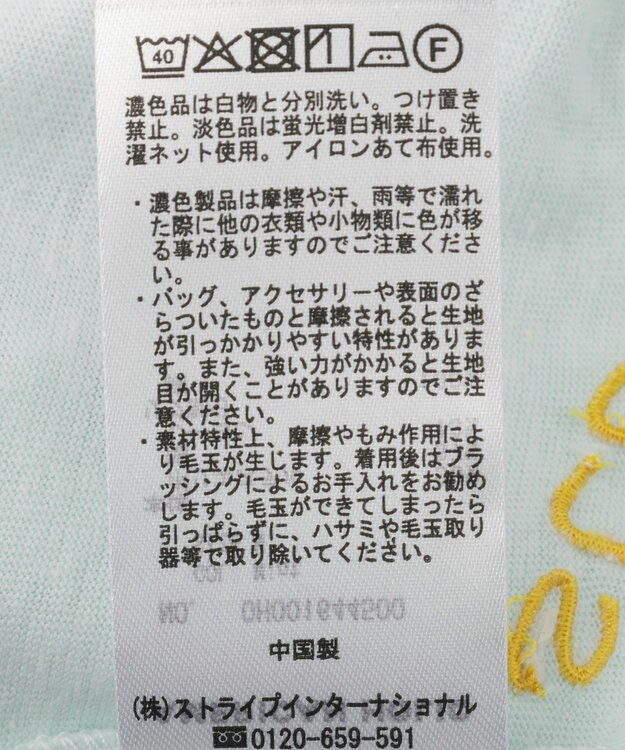 AMERICAN HOLIC ランダムロゴ刺繍リンガーTシャツ Mint