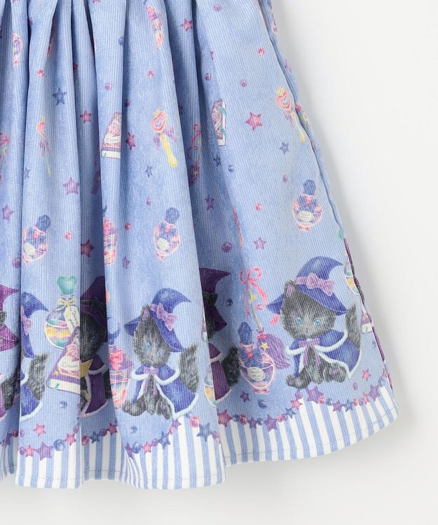 ANY KIDS マジカルキャットフレアスカート サックスブルー