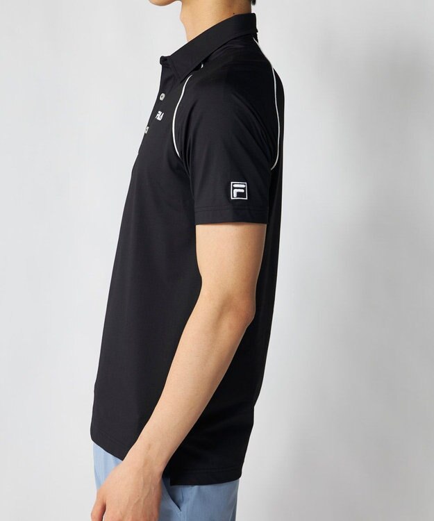 FILA GOLF／marie claire 【FILA GOLF】ラグラン半袖ポロシャツ ブラック