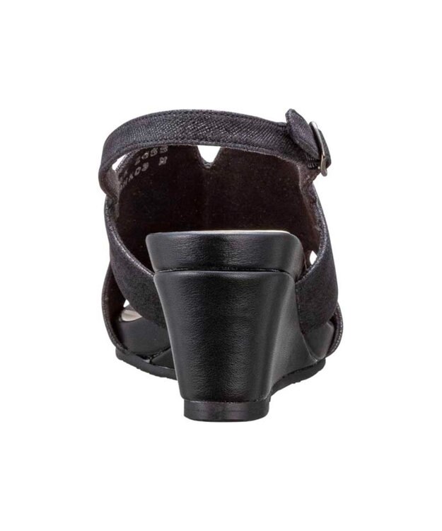 REGAL FOOT COMMUNITY 【ビューフィット】A69Y ウエッジサンダル ブラック型押