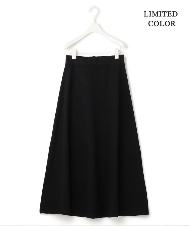 ICB L ミルドウール ニットスカート ブラック系［WEB限定］