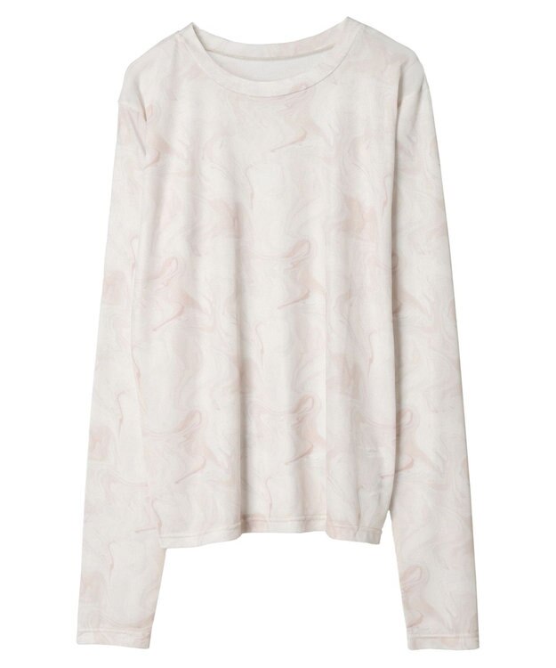 Green Parks クルーネックアソート柄シアープルオーバー Ivory