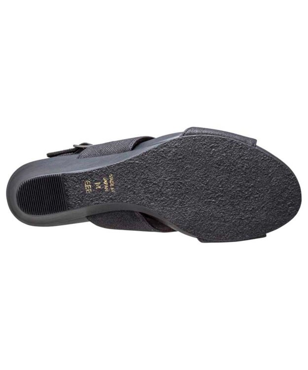 REGAL FOOT COMMUNITY 【ビューフィット】A69Y ウエッジサンダル ブラック型押