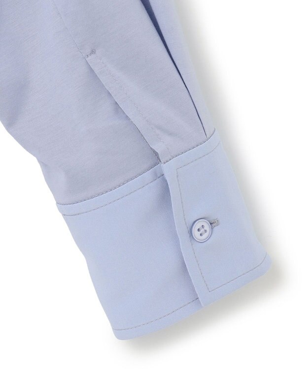 ICB 【洗える】 タイプライタージャージーコンビ ブラウス サックスブルー系