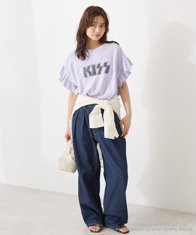 AMERICAN HOLIC 【KISS/The Rolling Stones】Tシャツ Lavender
