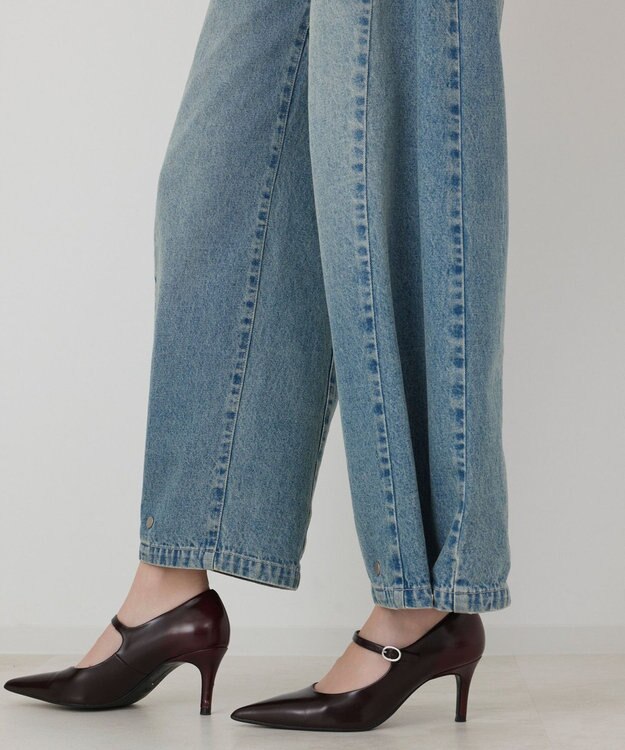 GRACE CONTINENTAL ラップ2wayデニムパンツ ブルー