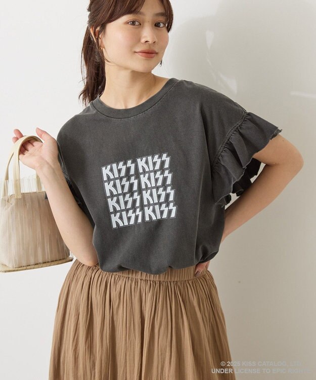 AMERICAN HOLIC 【KISS/The Rolling Stones】Tシャツ Charcoal Gray