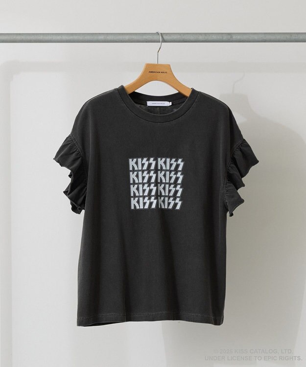AMERICAN HOLIC 【KISS/The Rolling Stones】Tシャツ Charcoal Gray