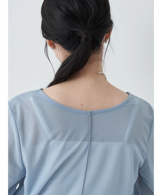 earth music&ecology シアーカットプルオーバー Grayish Blue