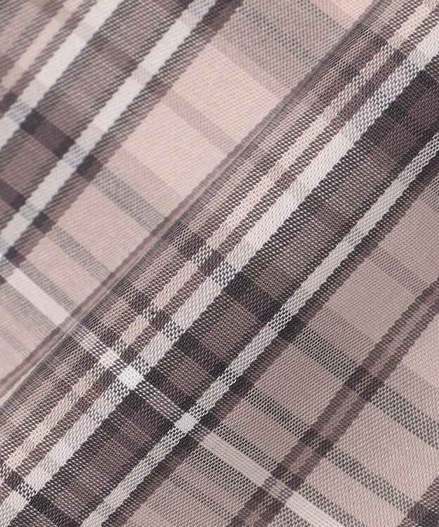 ANY KIDS 裾 スカラップ チェック パンツ ベージュ系チェック