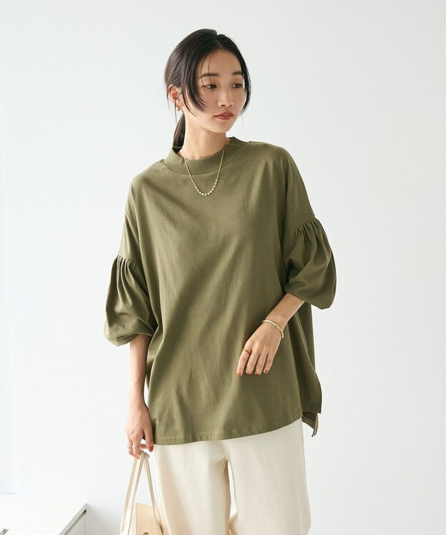 CRAFT STANDARD BOUTIQUE ランタンスリーブチュニック Khaki