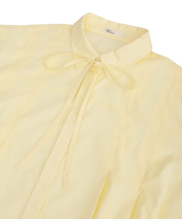 CRAFT STANDARD BOUTIQUE タイ付きタックシャツチュニック Light Yellow