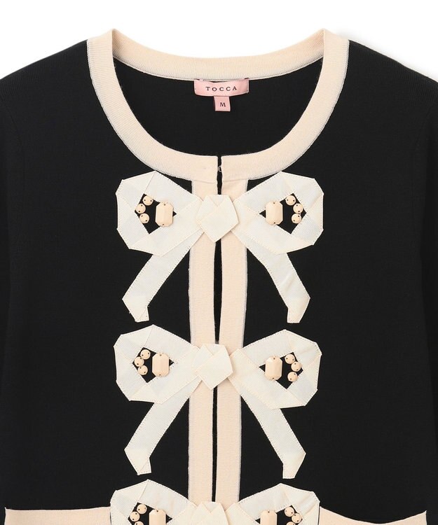 TOCCA 【Archive Collection】【洗える！】AURORA KNIT カーディガン ブラック×ベージュ系