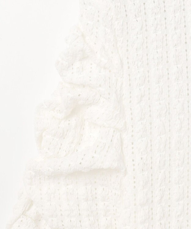 Feroux 【洗える】パワショル トップス ホワイト系