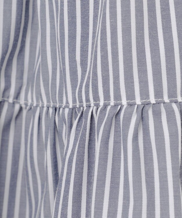 ANY KIDS ストライプ シャツ ワンピース ブルーストライプ