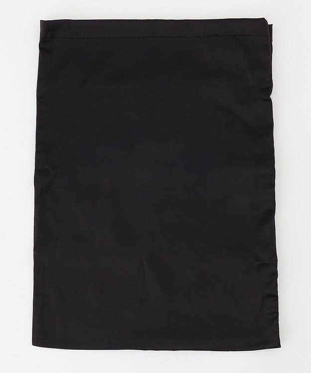 ANY 【巾着ポーチ付き】リボンヒールスリッパ ブラック