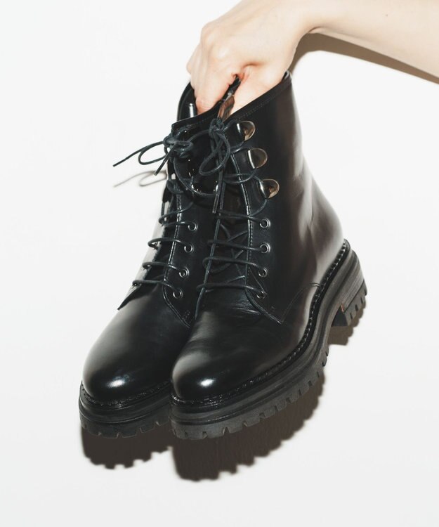 BONTRE 【LucaGrossi/ルカグロッシ】レースアップサイドジップショートブーツ ブラック