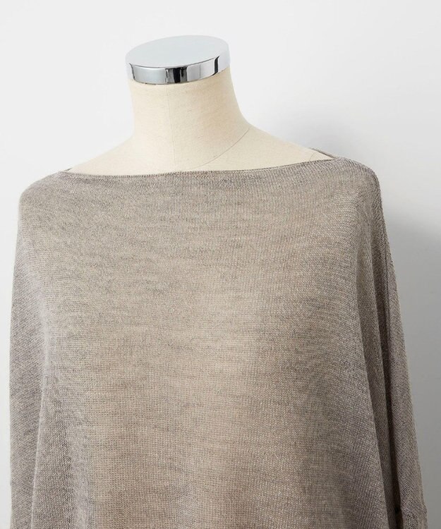 TOQUE 〈大草直子さんアドバイザー〉アルパカシルクニット 長袖 オーバーサイズ グレー