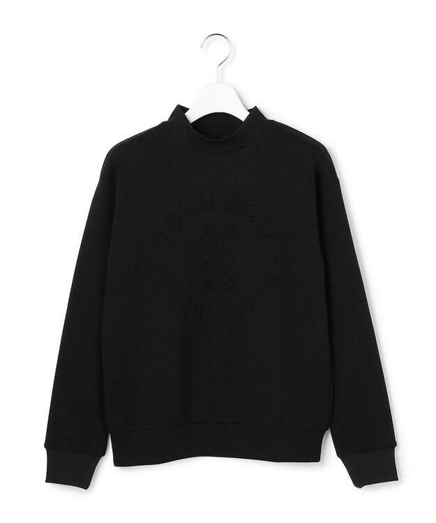 23区GOLF 【WOMEN】エンボスロゴダンボールモックネック ブラック系