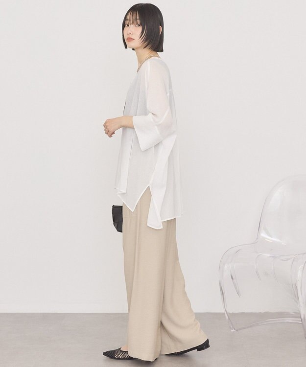 AMERICAN HOLIC Vネックポンチョシャツ Off White