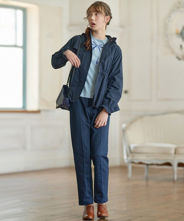 組曲 KIDS 【150-170cm】【撥水】ケープド マウンテンパーカー ネイビー系