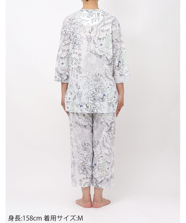 tsumori chisato SLEEP ツモリチサト パジャマ 綿100%(本体) 天竺素材 7分袖 長袖 8分丈 レディース UDT216 /ワコール アイボリー