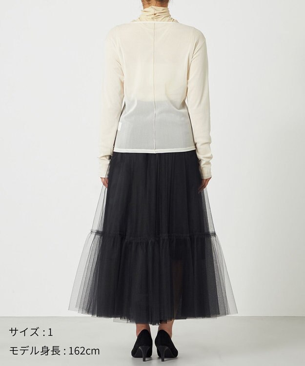 NAVE 【Nave・洗える】チュールジャージー トップス アイボリー系