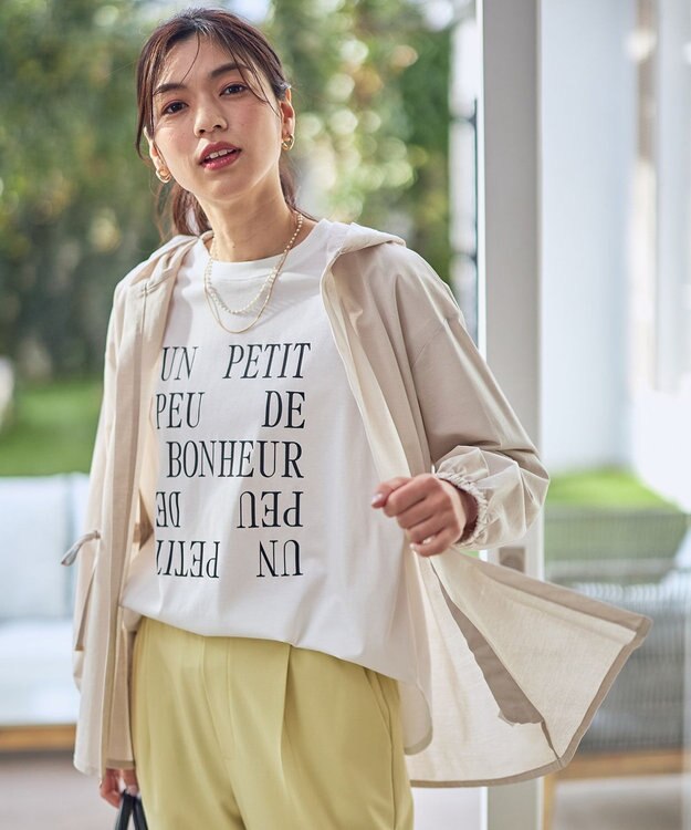 ANY L ドライフーディーカーディガン ライトベージュ